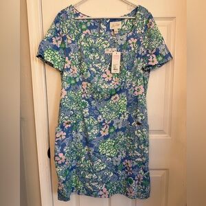 Lilly Pulitzer Blue and Green Floral Dress